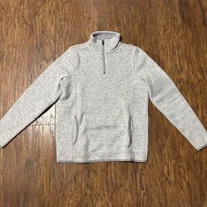 Thread + Supply 1/4 Zip Pullover Heathered Grey Size XS Like NEW!